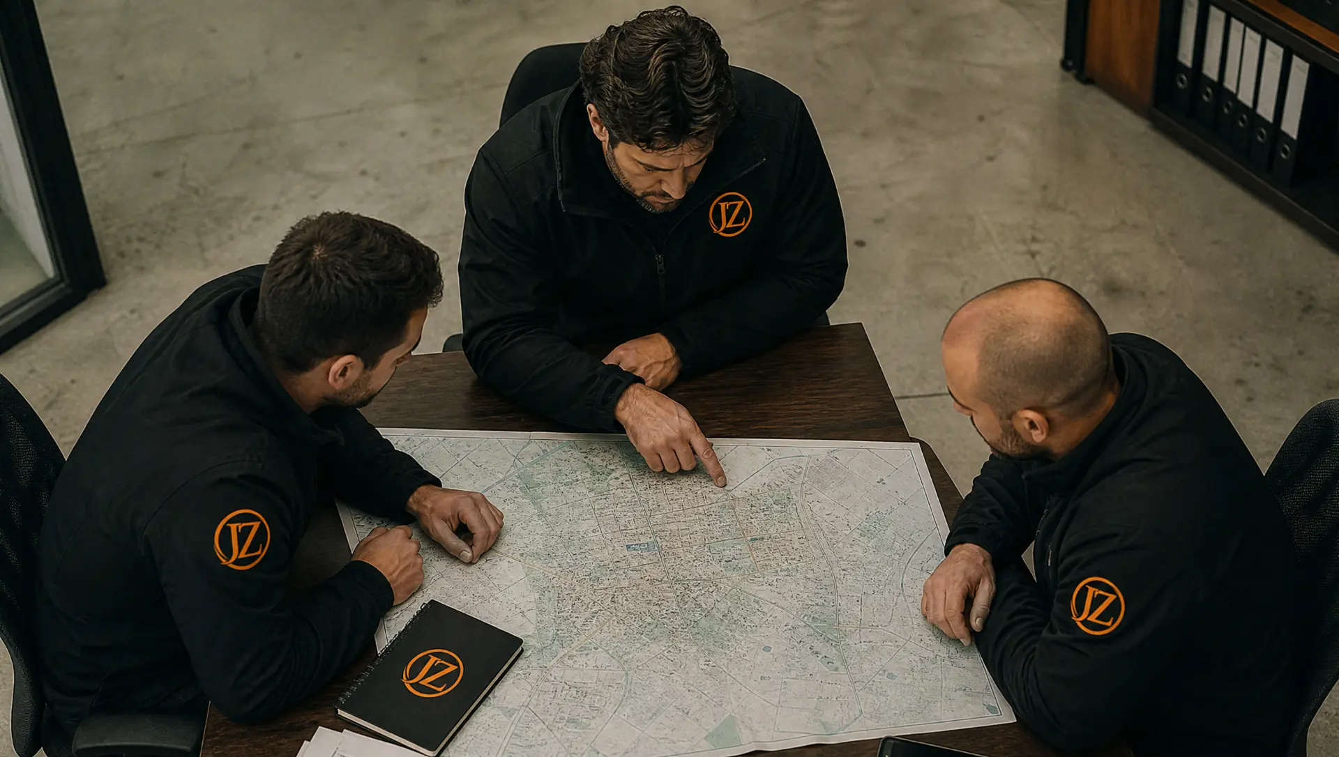 Team planning routes together